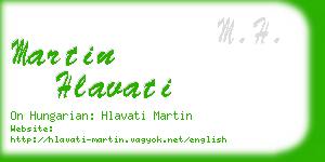 martin hlavati business card